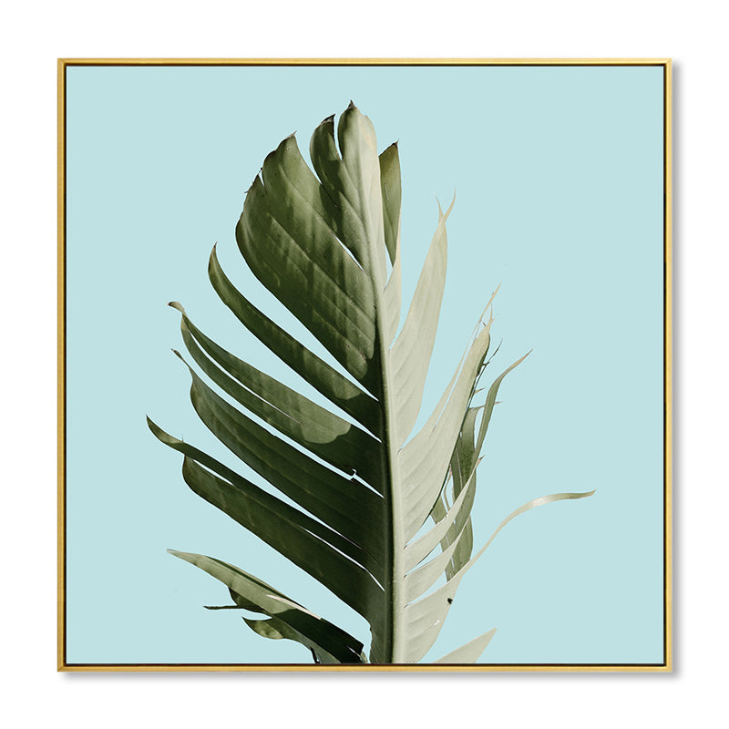 Avtoit | Banana Leaf Canvas Tropics Aesthetics Botanics Wall Art Print in Green for Bedroom