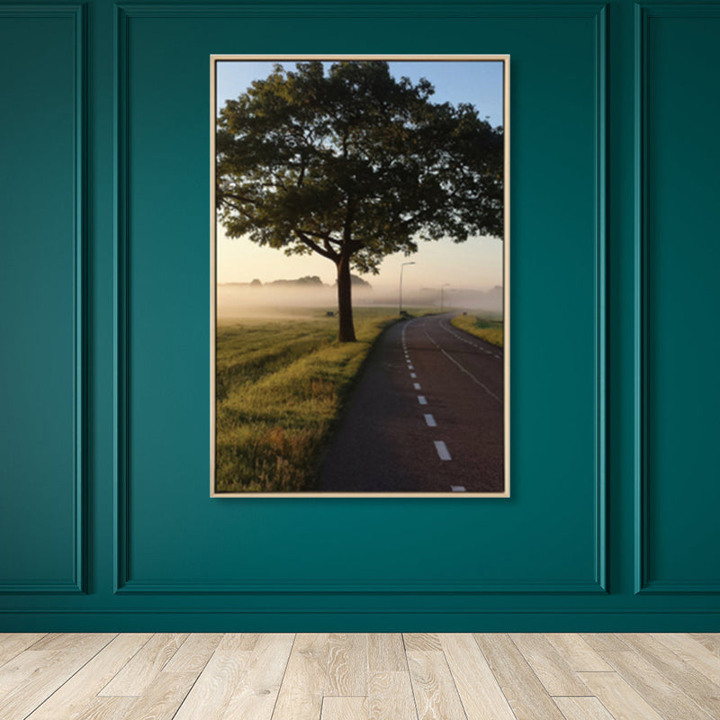 Avtoit | Tropical Landscape Wall Decoration Canvas Texture Dark Color Wall Art for Living Room