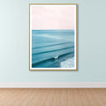 Avtoit | Tropical Canvas Print Blue Photographic Ocean Surface with Waves Wall Art for Living Room