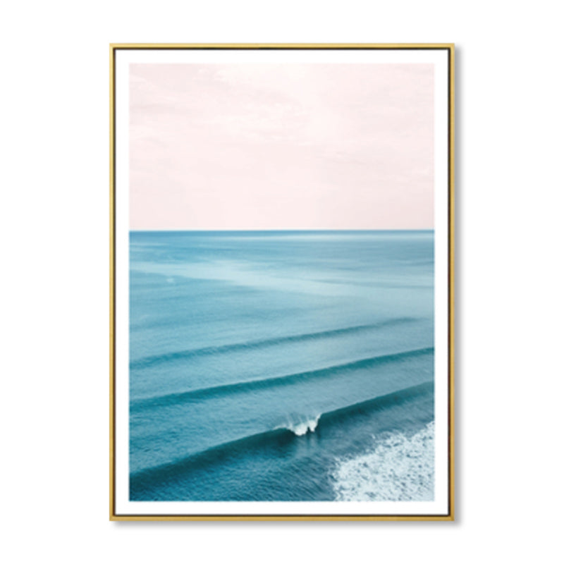 Avtoit | Tropical Canvas Print Blue Photographic Ocean Surface with Waves Wall Art for Living Room