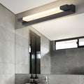 Avtoit | Simple Straight Vanity Mirror Light Metal LED Bathroom Wall Lamp in Black, Warm/White Light