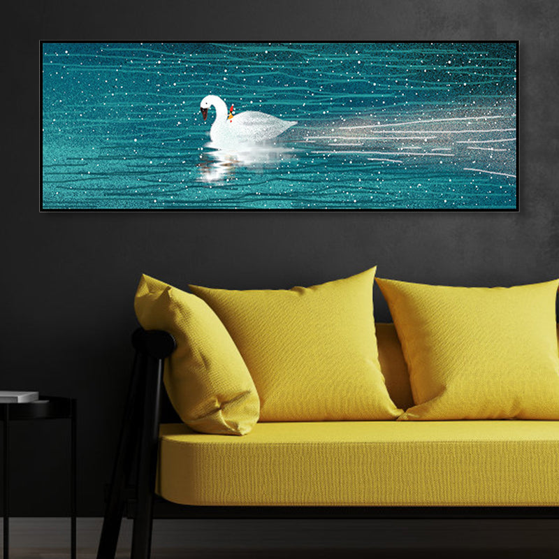 Avtoit | Wild Animal Wrapped Canvas Textured Tropical Style Bedroom Painting in Bright Color