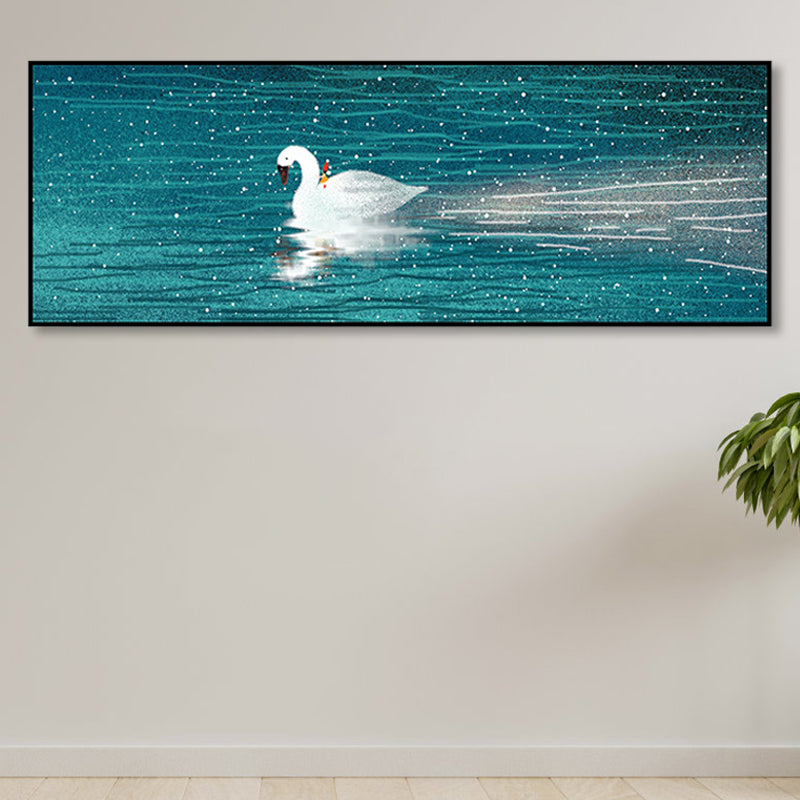 Avtoit | Wild Animal Wrapped Canvas Textured Tropical Style Bedroom Painting in Bright Color