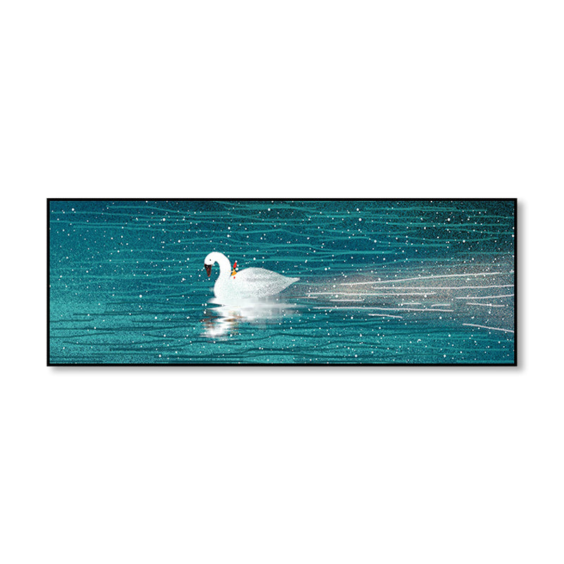 Avtoit | Wild Animal Wrapped Canvas Textured Tropical Style Bedroom Painting in Bright Color