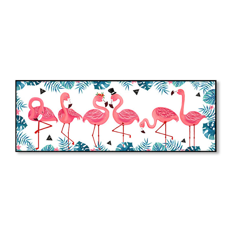 Avtoit | Wild Animal Wrapped Canvas Textured Tropical Style Bedroom Painting in Bright Color