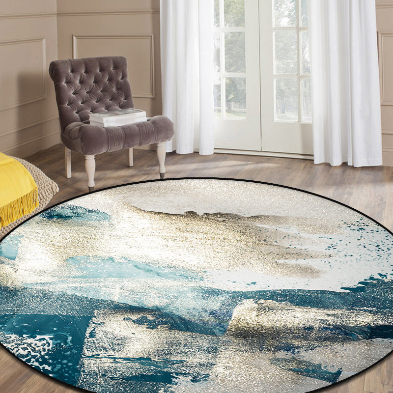 Avtoit | Blue industrial carpet polyester abstract star pattern carpet pet-friendly washable non-slip carpet for the bedroom