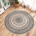 Avtoit | Moroccan Tribal Flower Pattern Carpet Multicolor Linen Carpet Non-Slip Pet-Friendly Washable Carpet for Bedroom