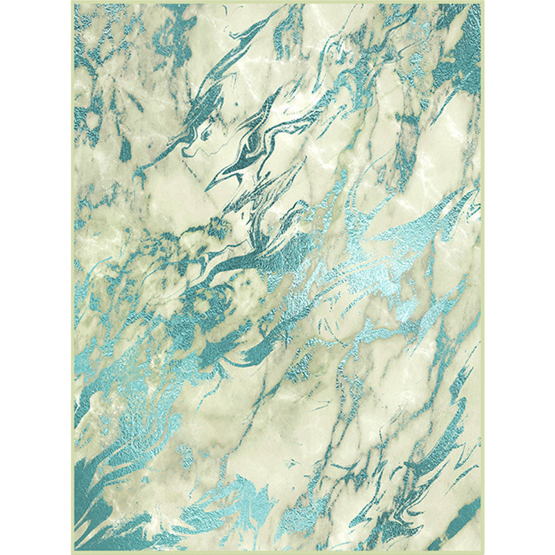Avtoit | Green Abstract Area Carpet Polyester Modern Carpet Washable Non-slip Background Indoor Carpet for Decoration