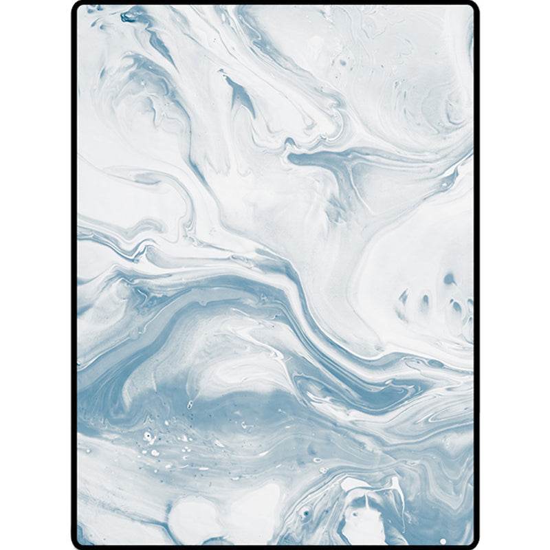 Avtoit | Modernist Decorative Carpet Blue Watercolor Pattern Carpet Polypropylene Washable Non-Slip Pet-Friendly Carpet