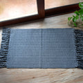 Avtoit | Southwest Tribal Pattern Rug Blue and Black Cotton Rug Non-Slip Pet-Friendly Washable Rug for Living Room