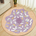 Avtoit | Multicolor Kids Carpet Polypropylene Donut Pattern Carpet Pet-Friendly Washable Non-Slip Rug for the Children's Room
