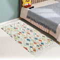 Avtoit | Multicolor Tribal Pattern Rug Cotton Southwestern Rug Washable Non-Slip Pet-Friendly Rug for the Living Room