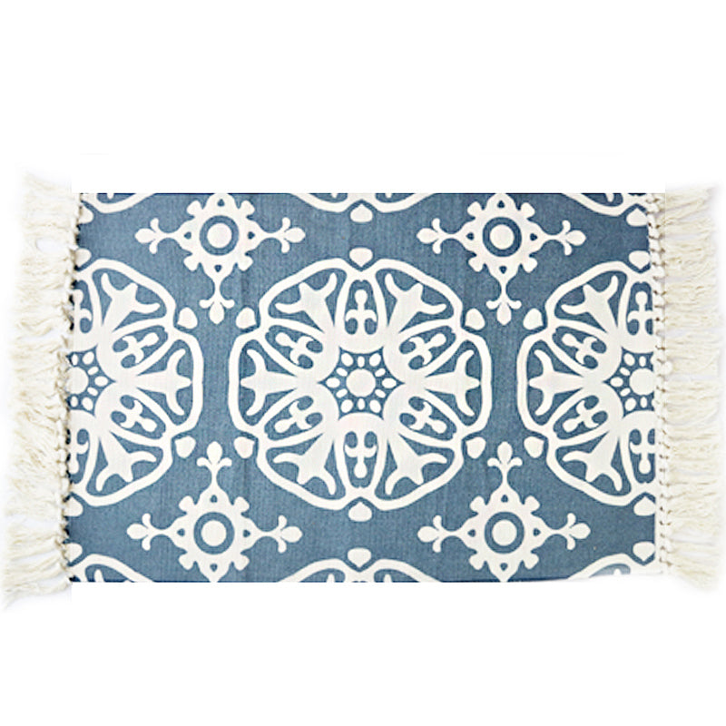 Avtoit | Multicolor Tribal Pattern Rug Cotton Southwestern Rug Washable Non-Slip Pet-Friendly Rug for the Living Room