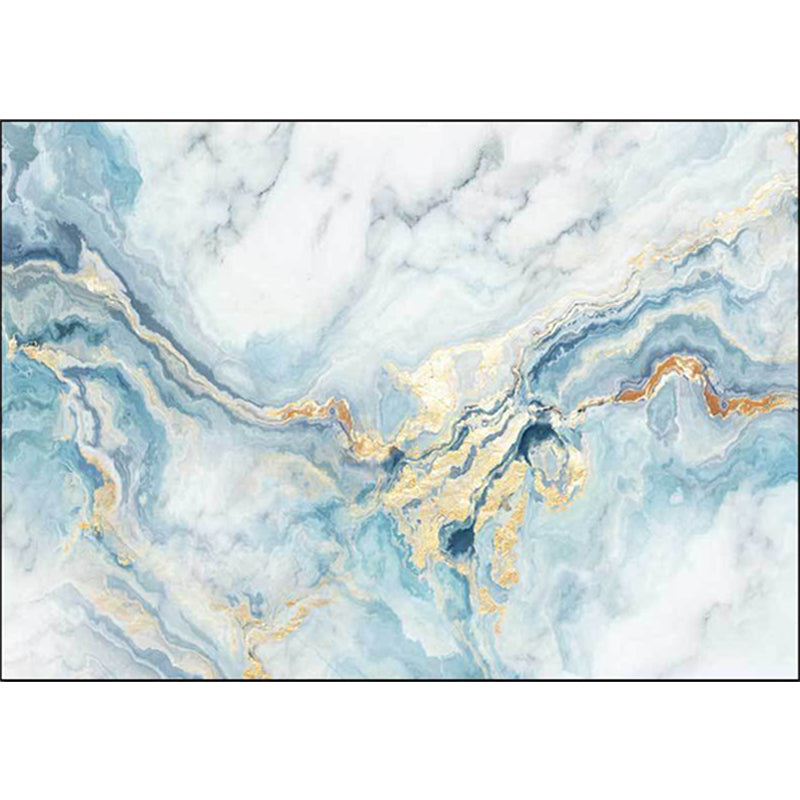 Avtoit | Modern Abstract Carpet Blue Synthetic Carpet Non-Slip Pet-Friendly Washable Carpet for Home