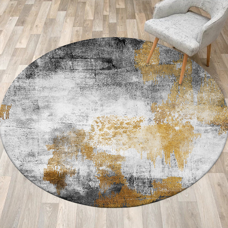 Avtoit | Industrial Living Carpet Gray Abstract Carpet Synthetic Washable Non-Slip Pet-Friendly Carpet