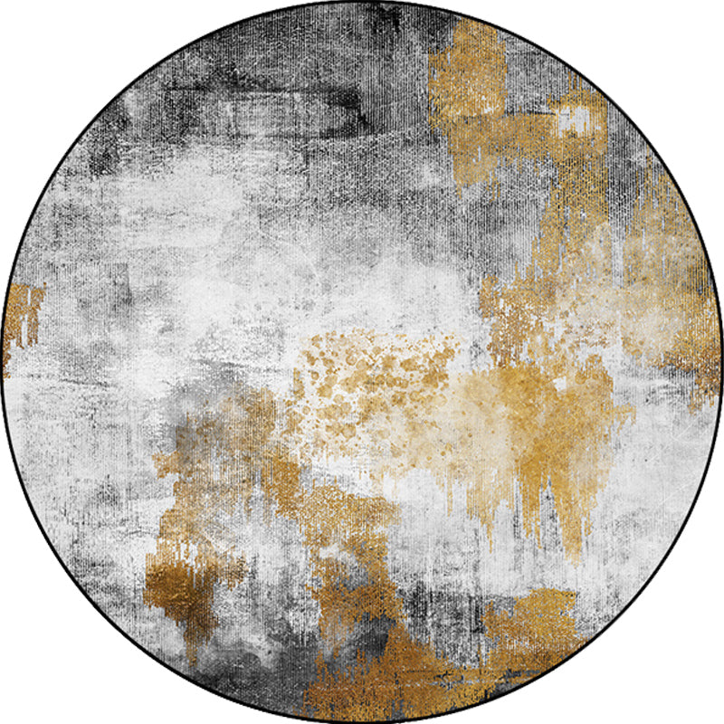 Avtoit | Industrial Living Carpet Gray Abstract Carpet Synthetic Washable Non-Slip Pet-Friendly Carpet