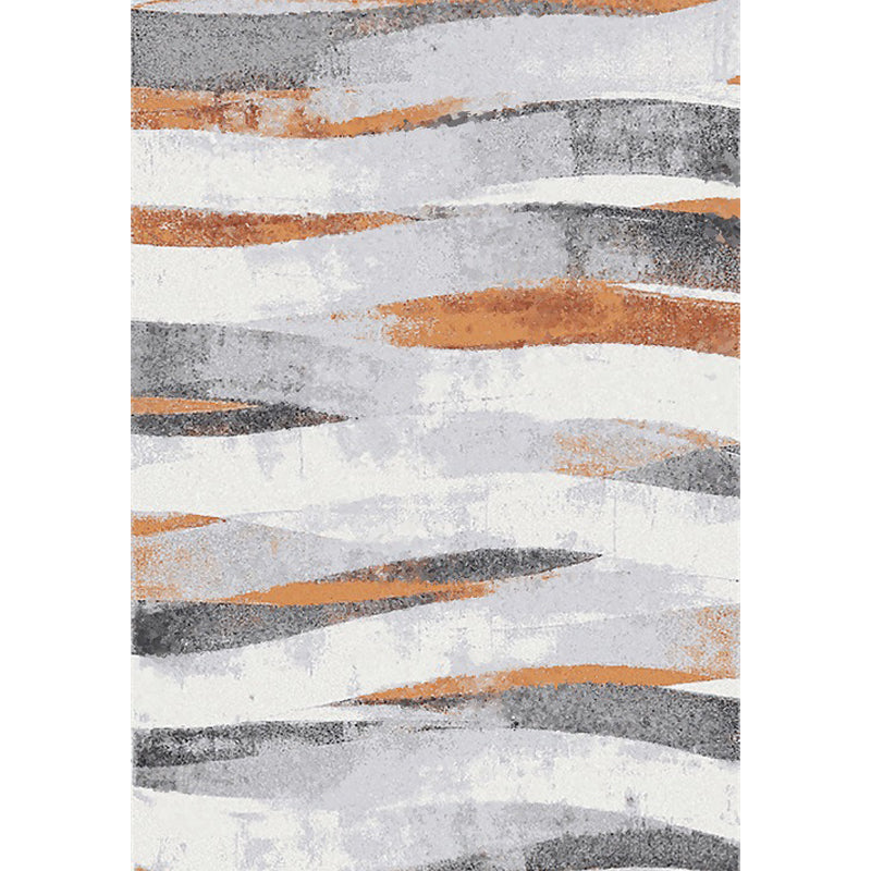 Avtoit | Gray living room carpet industrial brush stroke pattern carpet polyester machine washable pet-friendly carpet