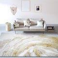 Avtoit | Unique Abstract Area Rug Gold New Rug Polypropylene Pet Friendly Washable Non-Slip Area Rug for Home