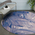 Avtoit | Purple Modernism Rug Synthetic Watercolor Pattern Rug Pet Friendly Washable Non-Slip Rug for the Bedroom