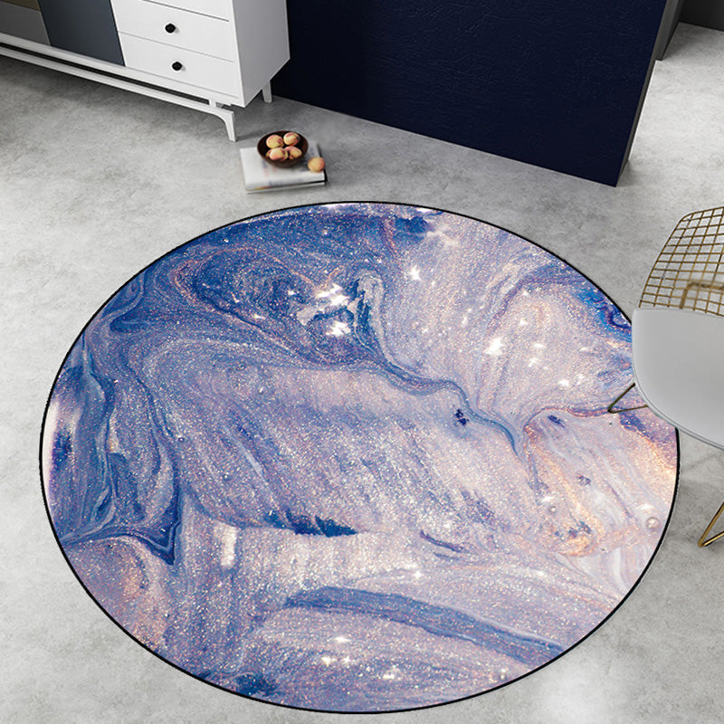 Avtoit | Purple Modernism Rug Synthetic Watercolor Pattern Rug Pet Friendly Washable Non-Slip Rug for the Bedroom