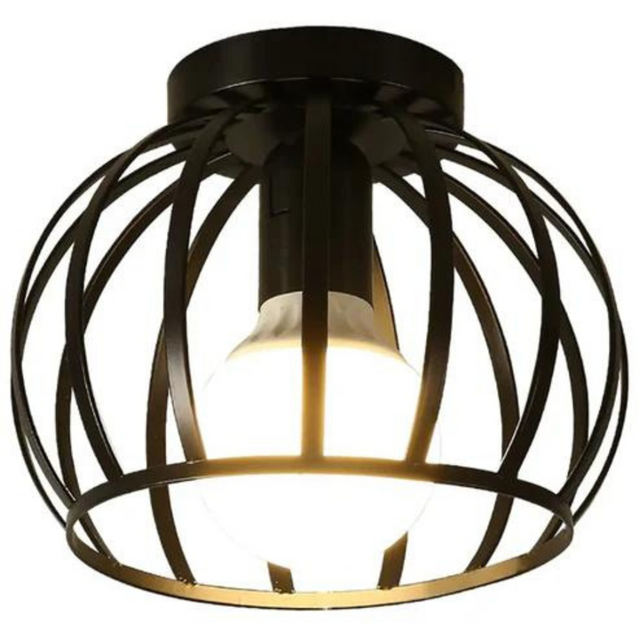 Avtoit | Modern Loft-style Ceiling Lamp with Open Cage Design