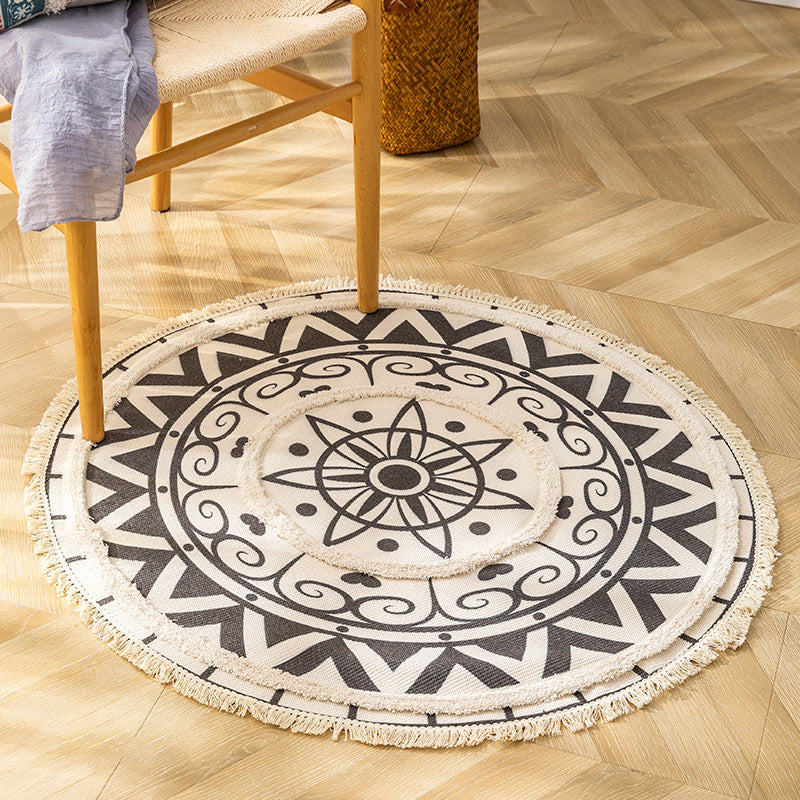 Avtoit | Traditional Tribal Floral Pattern Rug Multicolor Moroccan Rug Flax Pet-Friendly Washable Nonslip Area Rug for Bedroom