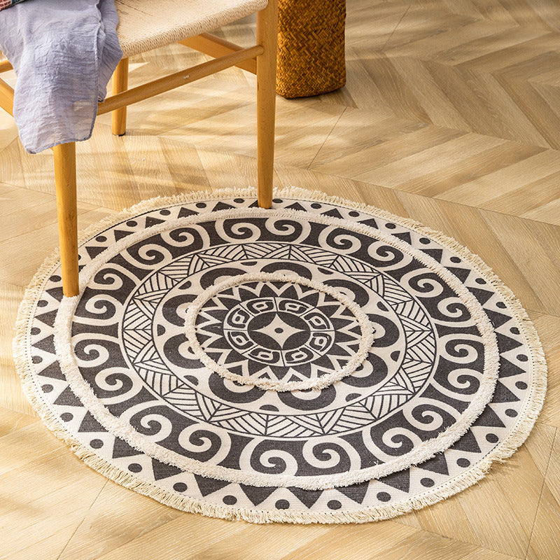 Avtoit | Traditional Tribal Floral Pattern Rug Multicolor Moroccan Rug Flax Pet-Friendly Washable Nonslip Area Rug for Bedroom