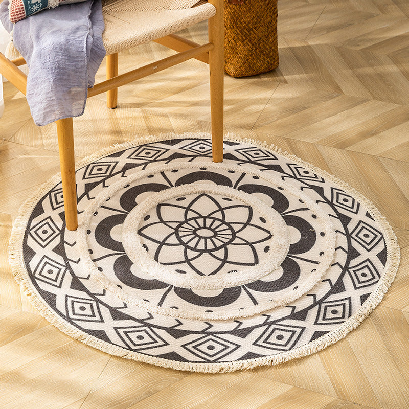 Avtoit | Traditional Tribal Floral Pattern Rug Multicolor Moroccan Rug Flax Pet-Friendly Washable Nonslip Area Rug for Bedroom