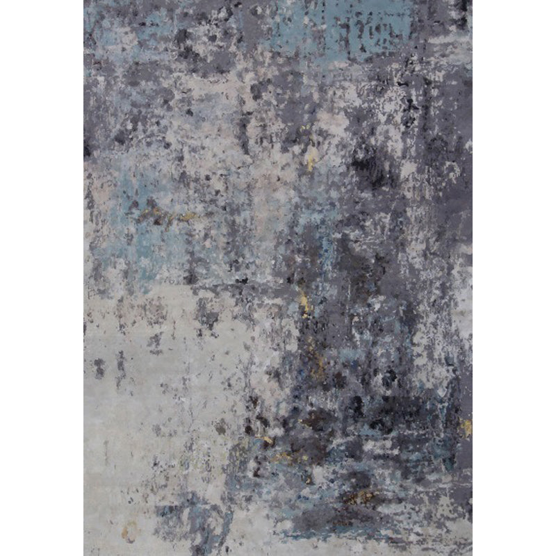 Avtoit | Industrial Living Room Rug Black Abstract Indoor Carpet Polyester Non-Slip Washable Pet-Friendly Rug