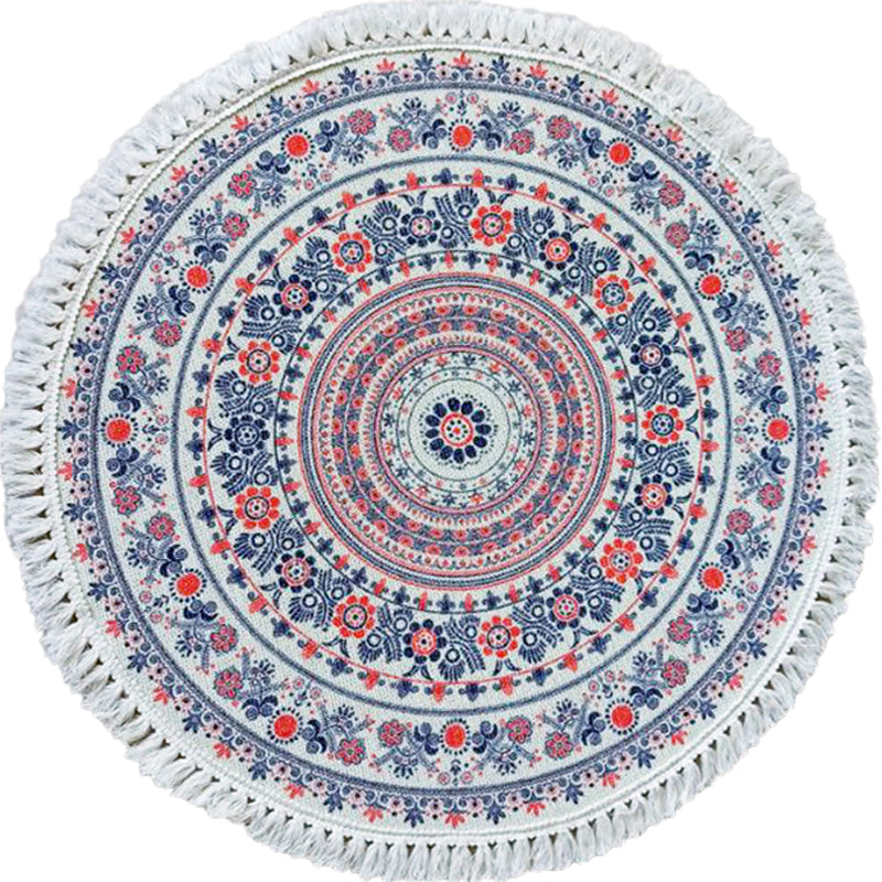 Avtoit | Traditional Tribal Floral Pattern Rug Multicolor Moroccan Rug Flax Pet-Friendly Washable Nonslip Area Rug for Bedroom