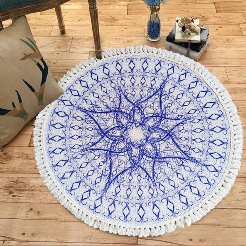 Avtoit | Traditional Tribal Floral Pattern Rug Multicolor Moroccan Rug Flax Pet-Friendly Washable Nonslip Area Rug for Bedroom