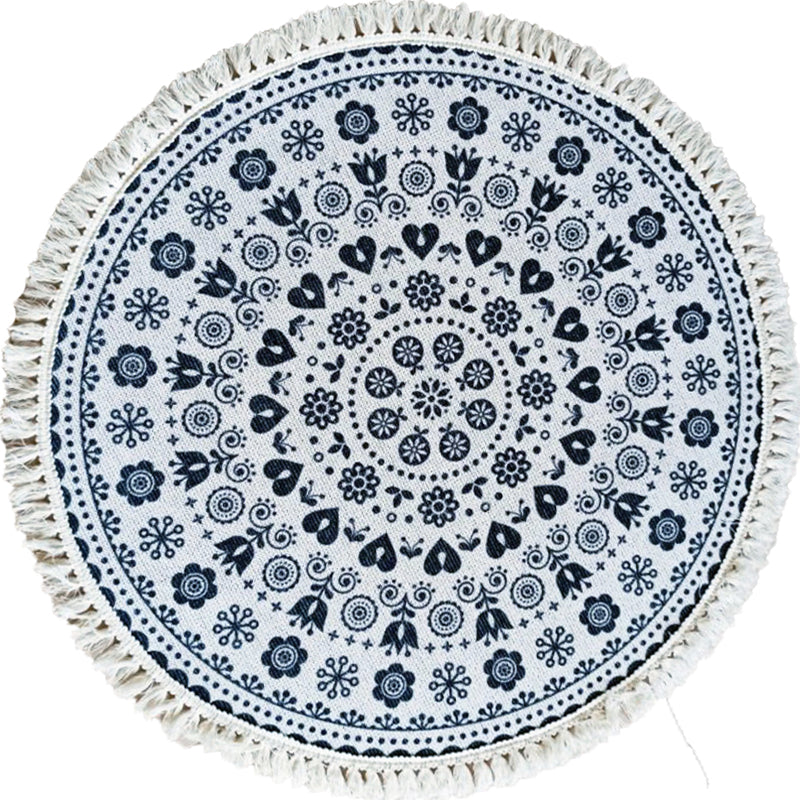 Avtoit | Traditional Tribal Floral Pattern Rug Multicolor Moroccan Rug Flax Pet-Friendly Washable Nonslip Area Rug for Bedroom