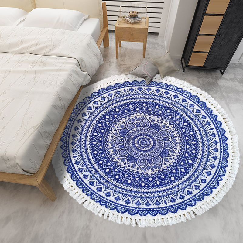 Avtoit | Traditional Tribal Floral Pattern Rug Multicolor Moroccan Rug Flax Pet-Friendly Washable Nonslip Area Rug for Bedroom