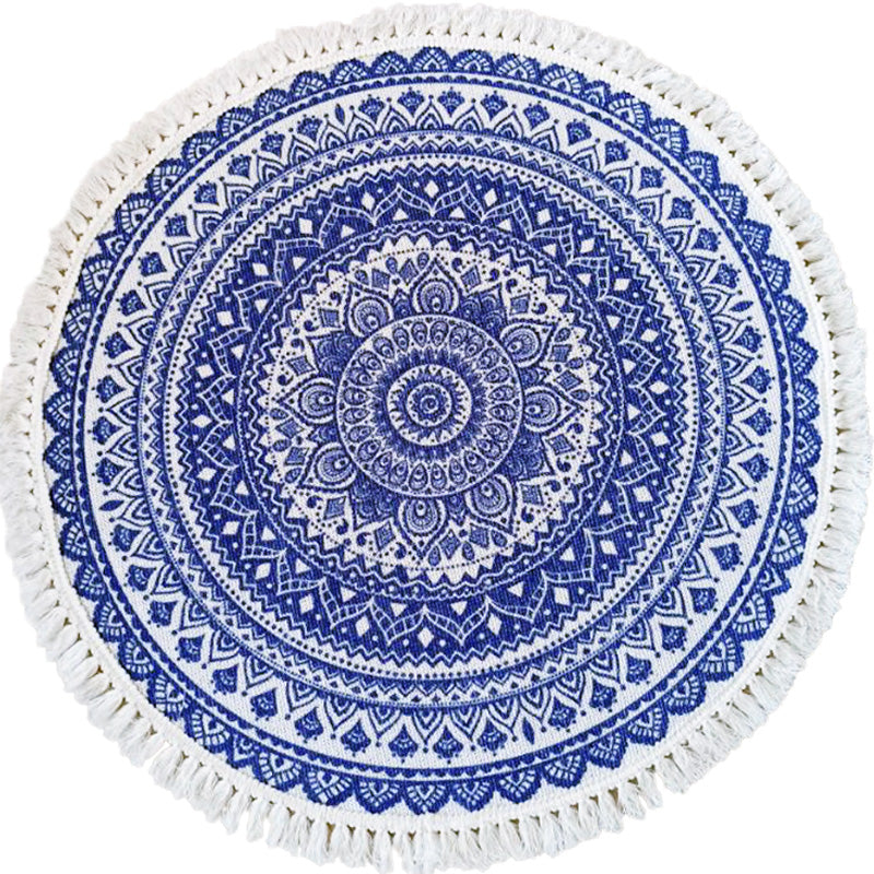 Avtoit | Traditional Tribal Floral Pattern Rug Multicolor Moroccan Rug Flax Pet-Friendly Washable Nonslip Area Rug for Bedroom