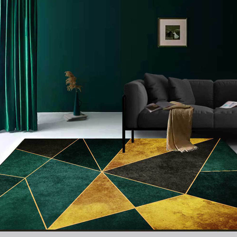 Avtoit | Groener Nordic Area Rug Synthetic Geometric Pattern Rug Pet Friendly Washable Non-Slip Area Rug for Living Room