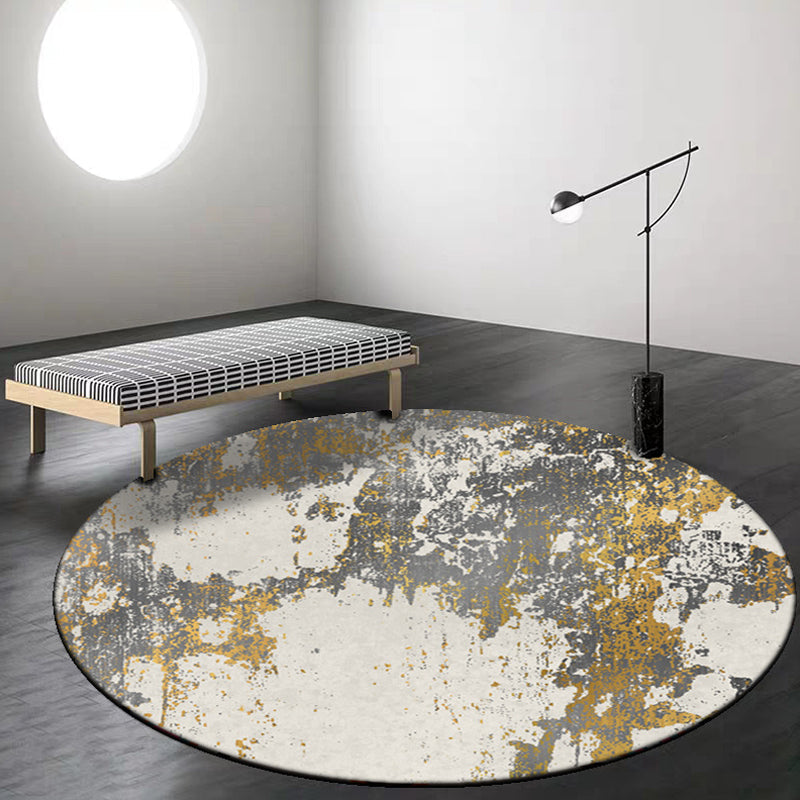 Avtoit | Gray abstract carpet Synthetic industrial carpet Washable Non-slip backing rug for decoration