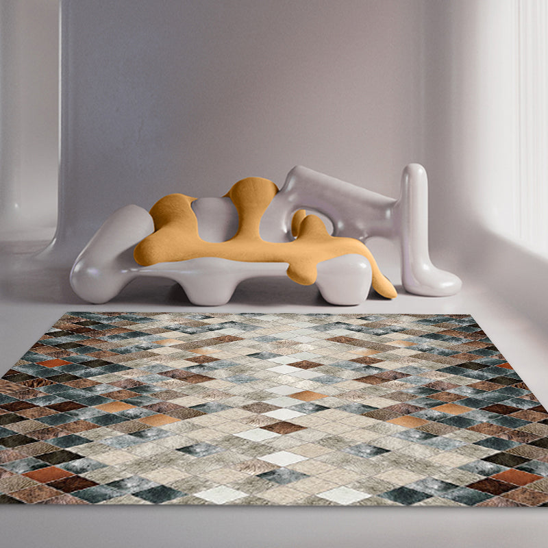 Avtoit | Multicolor Modern Carpet Polypropylene geometric pattern carpet pet-friendly washable non-slip area rug for the living room