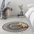 Avtoit | Moroccan tribal floral pattern rug multicolor cotton rug non-slip pet-friendly washable rug for bedroom