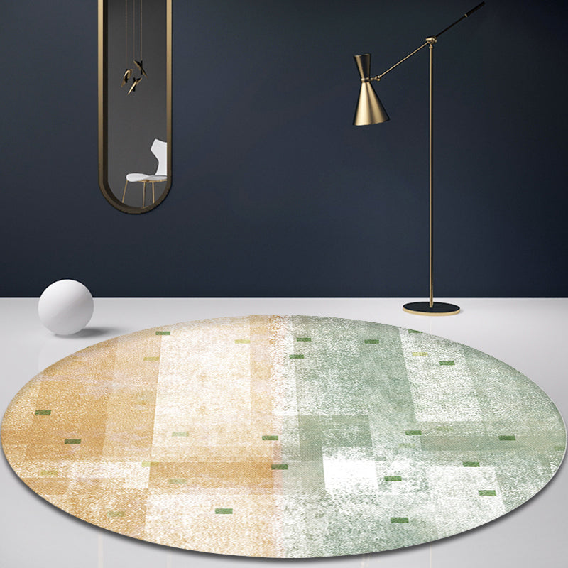 Avtoit | Contemporary Bedroom Carpet Multicolor Abstract Rug Synthetic Washable Non-Slip Pet-Friendly Indoor Rug