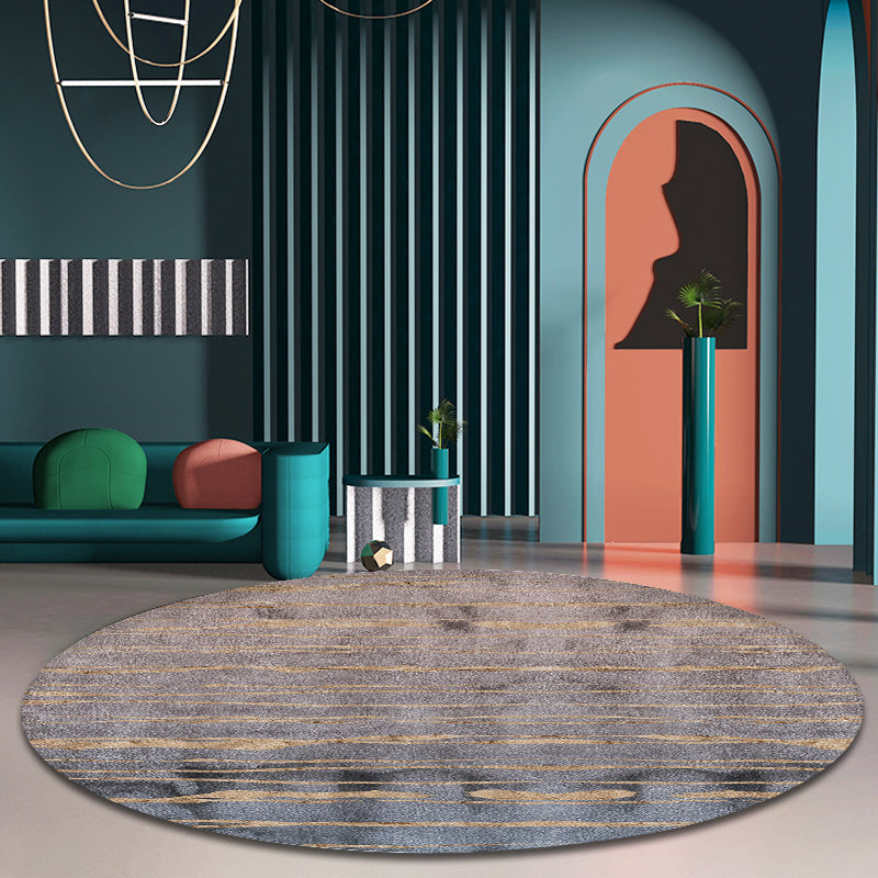 Avtoit | Gray abstract rug polypropylene Shabby Chic rug washable non-slip backing rug for the living room