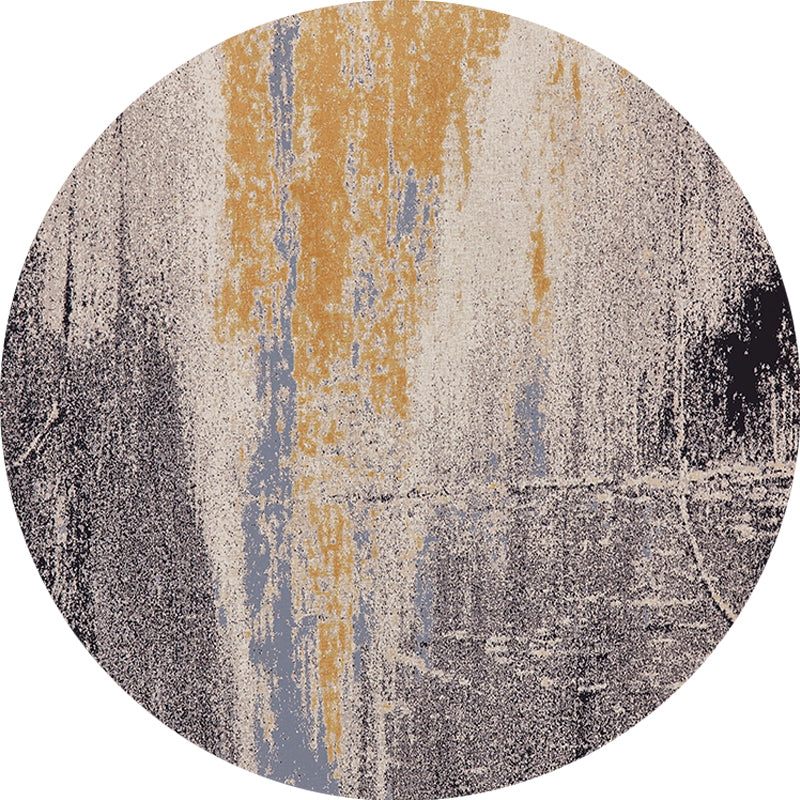 Avtoit | Gray abstract rug polypropylene Shabby Chic rug washable non-slip backing rug for the living room