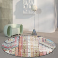Avtoit | Colorful Living Room Carpet Southwestern Tribal Diamond Pattern Carpet Synthetic Machine Washable Non-Slip Back Carpet