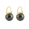 Avtoit | Black Pearl Earrings  Available in White Champagne Grey Gold and Black  Pearl Dangle Earrings