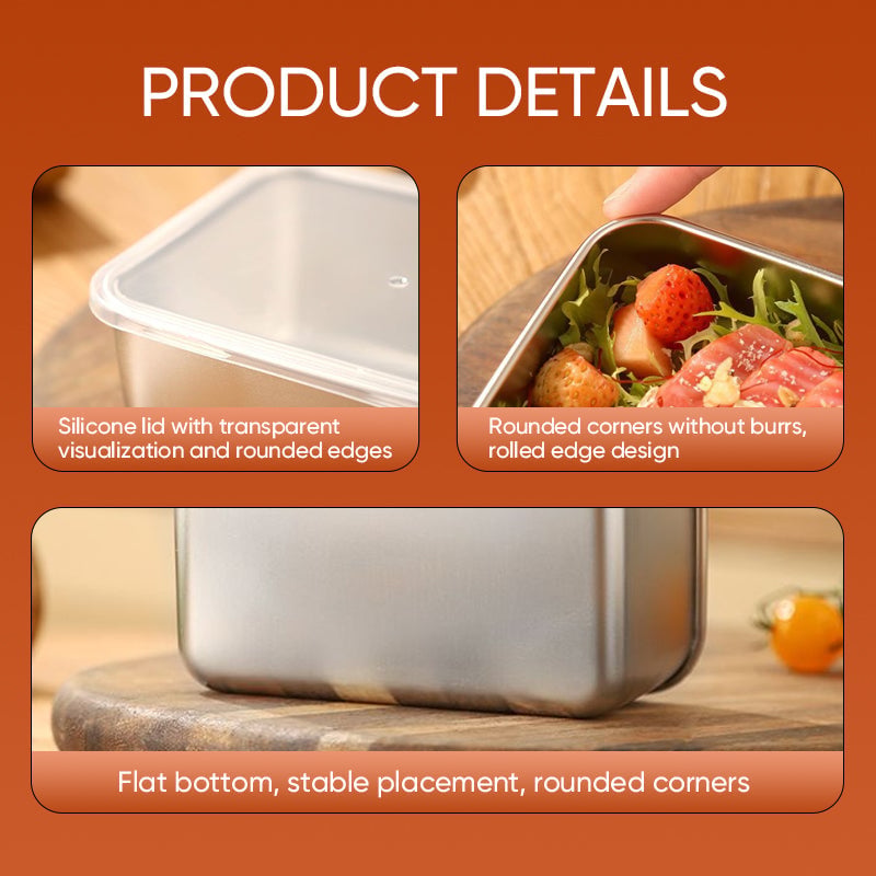 Avtoit | Stainless Steel Food Storage Container with Lid, Lunch, Snack Storage Box