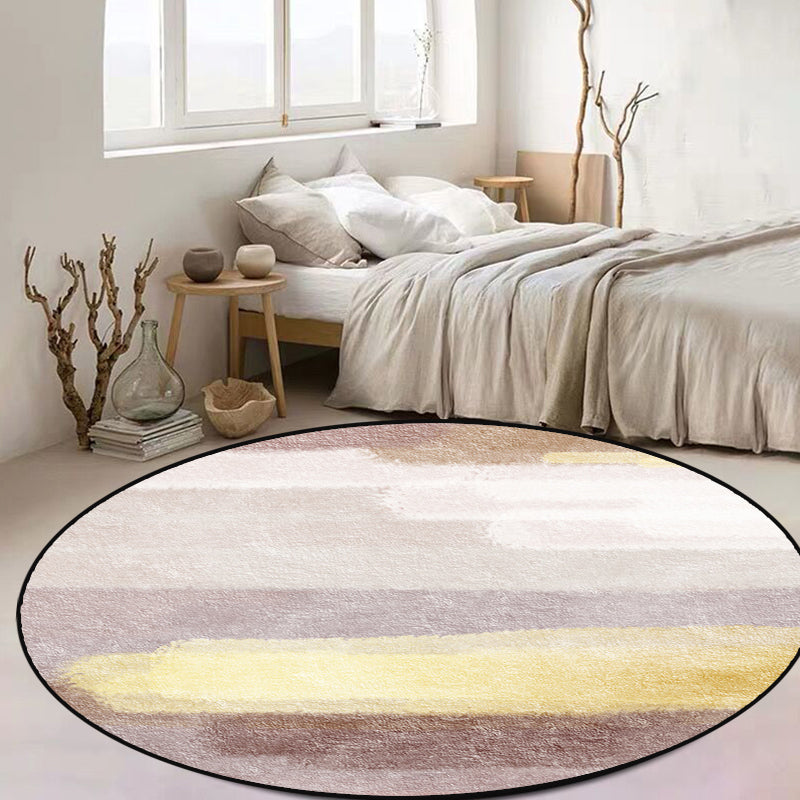 Avtoit | Brown Abstract Carpet Polyester Modernism Carpet Washable Non-Slip Back Carpet for Decoration