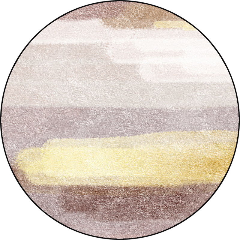Avtoit | Brown Abstract Carpet Polyester Modernism Carpet Washable Non-Slip Back Carpet for Decoration
