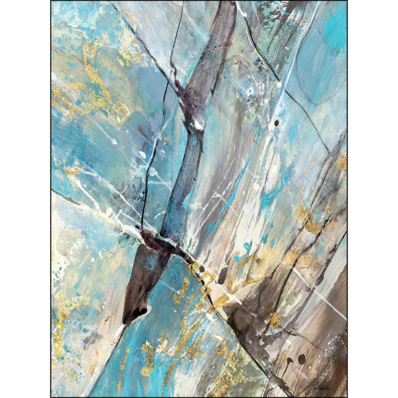 Avtoit | Aesthetic Abstract Watercolor Pattern Rug Blue Simple Rug Polyester Washable Non-Slip Pet-Friendly Area Rug for the Living Room