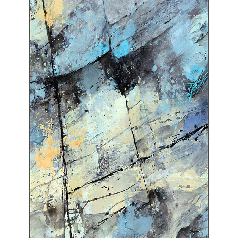 Avtoit | Aesthetic Abstract Watercolor Pattern Rug Blue Simple Rug Polyester Washable Non-Slip Pet-Friendly Area Rug for the Living Room
