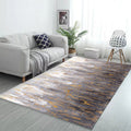 Avtoit | Gray Bedroom Rug Modernism Abstract Rug Polyester Machine Washable Non-Slip Backing Rug