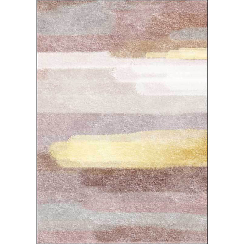 Avtoit | Minimalist Abstract Carpet Pink Polyester Area Rug Non-Slip Pet-Friendly Washable Rug for Decoration